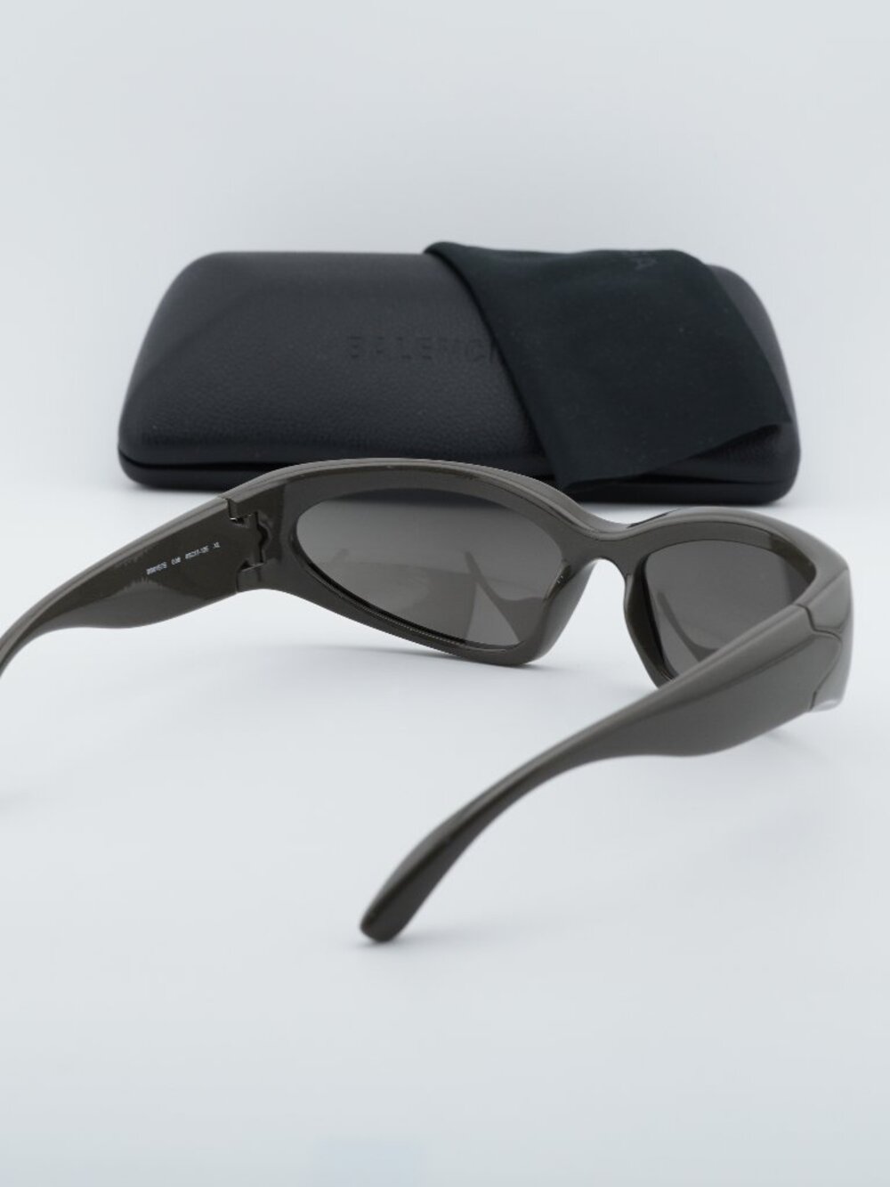 Balenciaga BB0157S 008 Geometric Sport Sunglasses - Grey / Grey - Picture 10 of 11